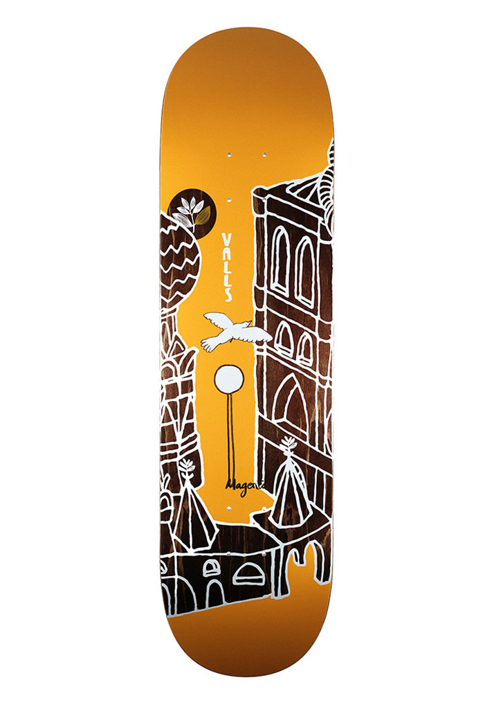 TAVOLA SKATE MAGENTA SKATEBOARDS LEO VALLS BUILDINGS SERIES 8.25" U