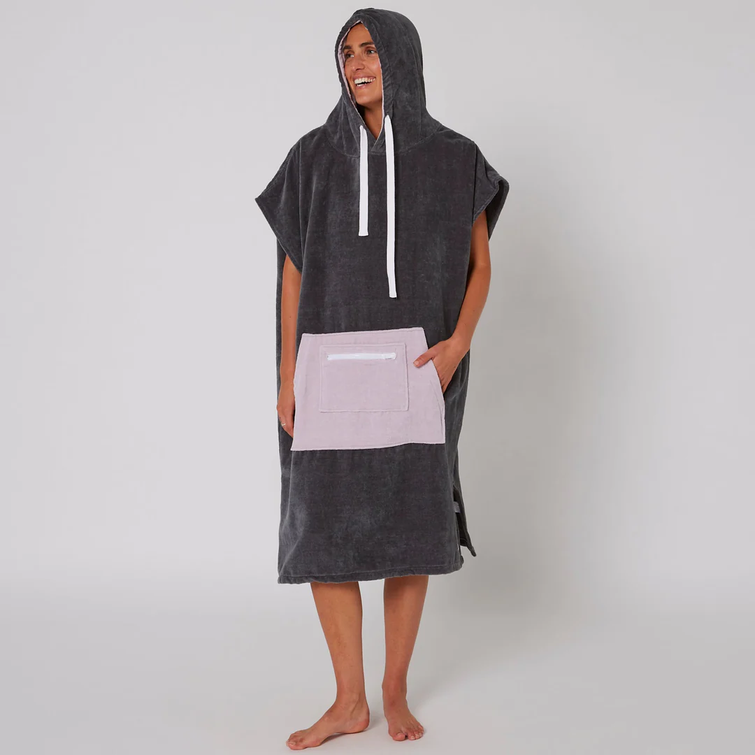 Ocean & Earth Ladies Day Dream Hooded Poncho - Color : Lavender
