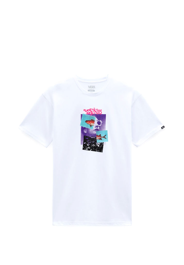 T-SHIRT MANICHE CORTE VANS FISHEYE SS TEE WHITE S (Size S)