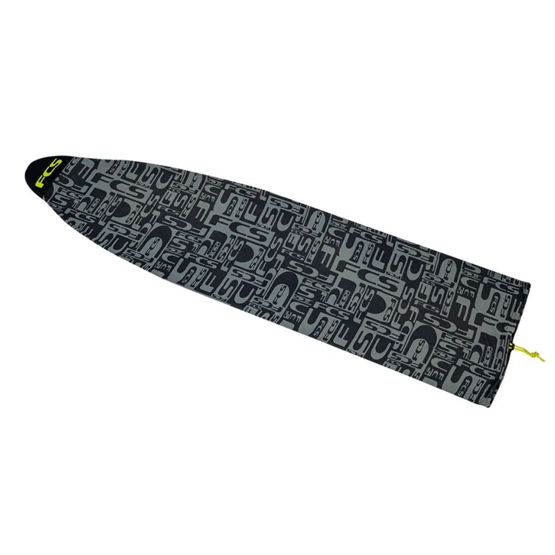 FCS SACCA STRETCH 9'0'' LONGBOARD MONOGRAM COAL/LIME