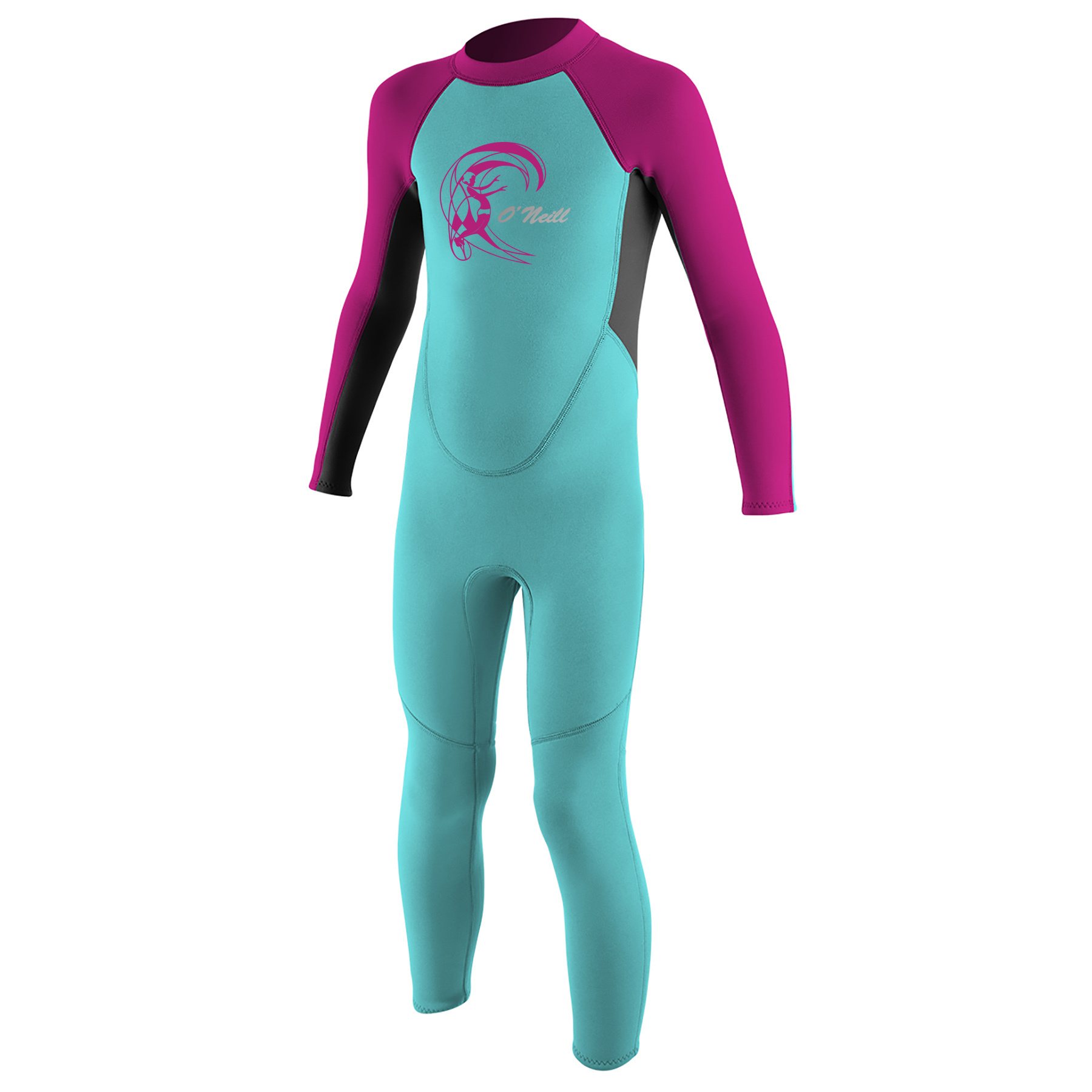 O'nelil Toddler Reactor-2 2mm Back Zip Full - "Color: LTAQUA/GRAPH/BERRY","Size: 2"
