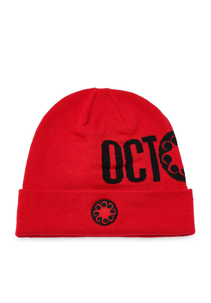 BERRETTA OCTOPUS LOGO FOLD BEANIE RED U