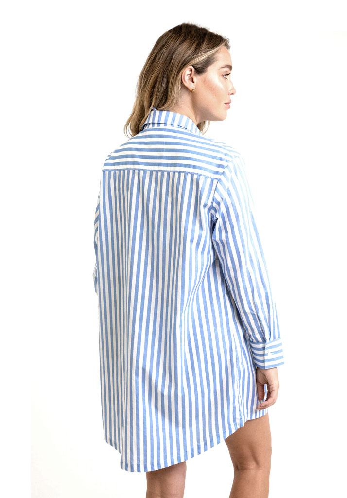 CAMICIA MANICHE LUNGHE RHYTHM SICILY OVERSIZED SHIRT WHISPER BLUE L (Size L)