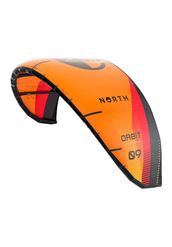 VELA KITESURF NORTH KITEBOARDING ORBIT KITE 2026 200 ORANGE 7m (Size 7m)