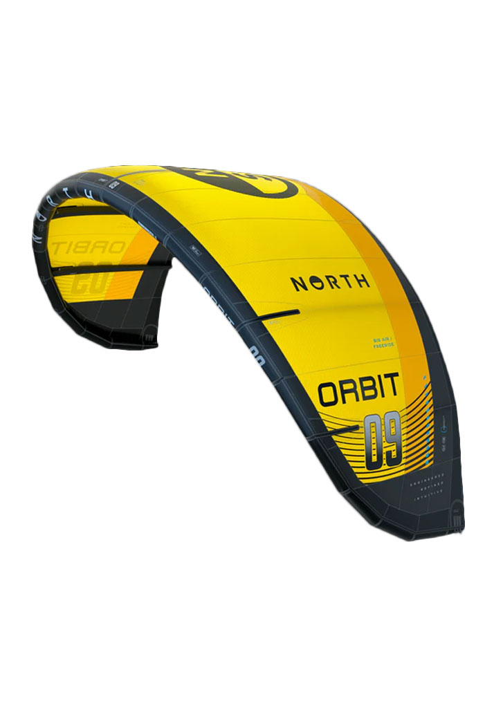 VELA KITESURF NORTH KITEBOARDING ORBIT KITE 2025 218 SUNSET YELLOW 8m (Size 8m)