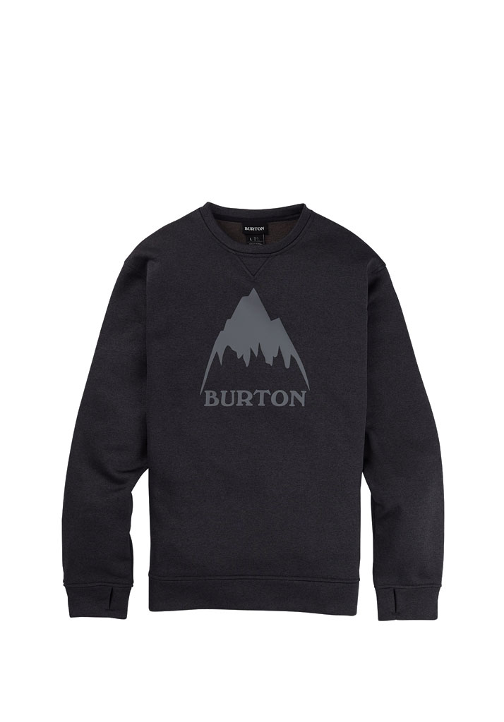 FELPA TERMICA BURTON OAK PULLOVER CREW TRUE BLACK HEATHER M (Size M)