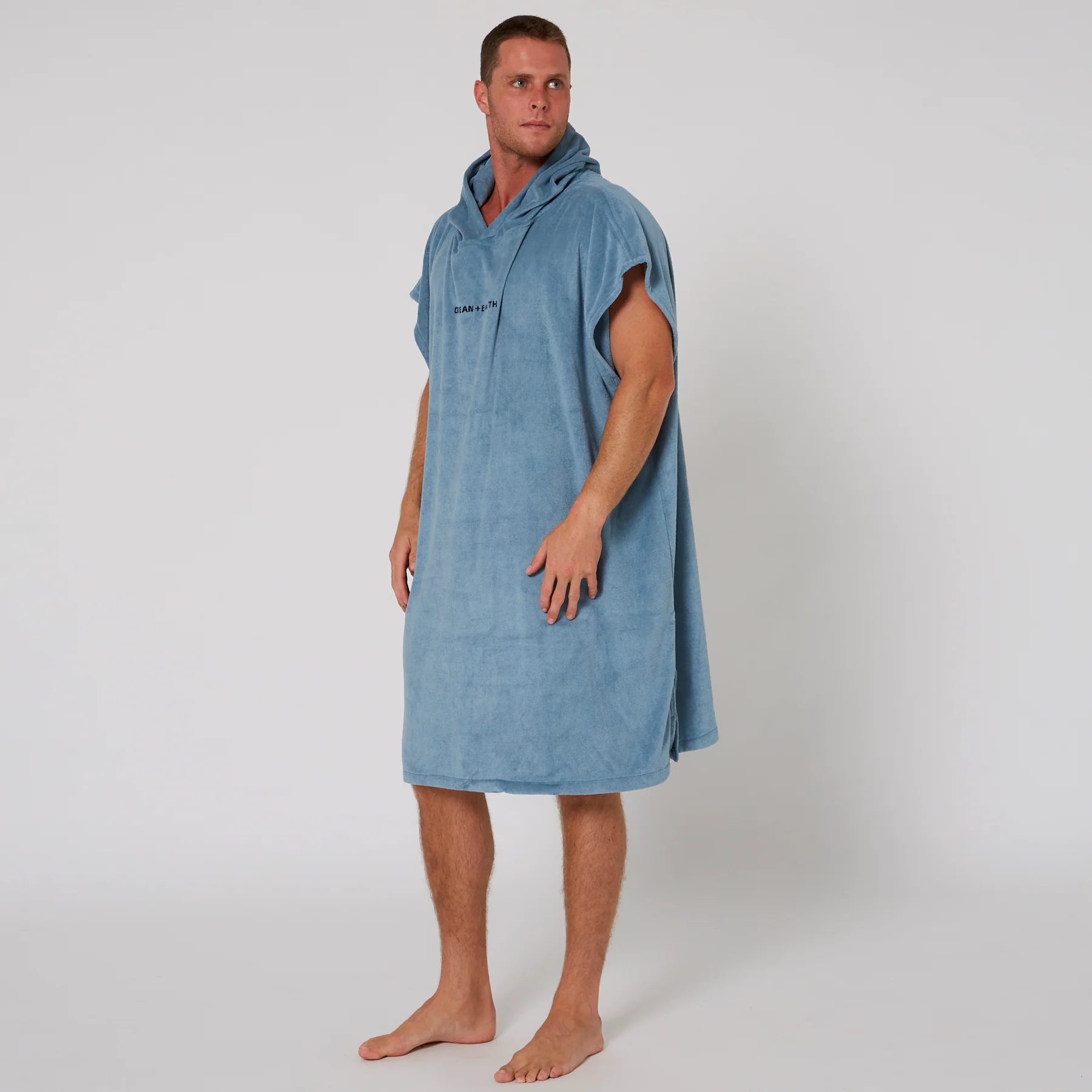 Ocean & Earth Mens Surf Essential Hooded Poncho - Color : Dull Black