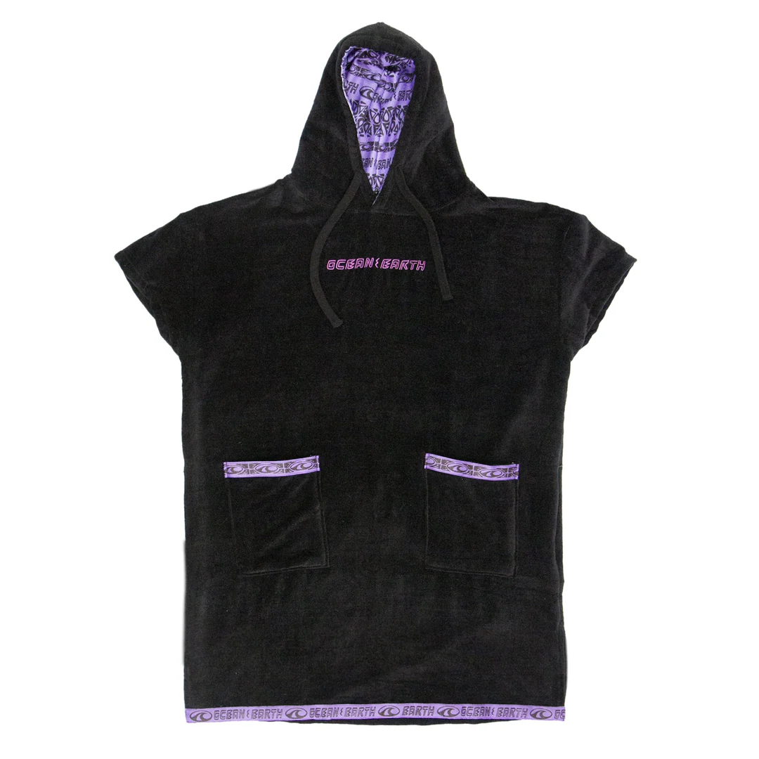 Ocean & Earth Mens Strike Hooded Poncho - Color : Black