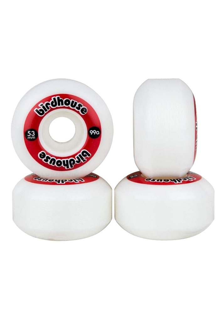 RUOTE SKATE BIRDHOUSE WHEELS LOGO 99A 53mm RED