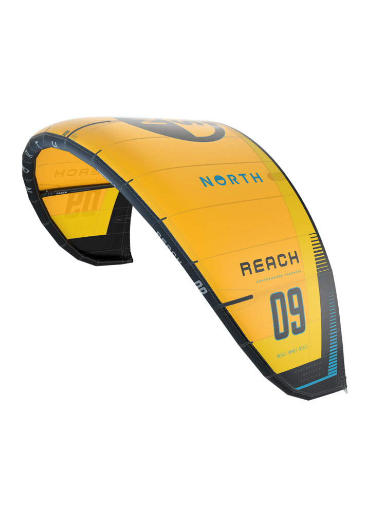 VELA KITESURF NORTH KITEBOARDING REACH KITE 2025 218 SUNSET YELLOW 12m (Size 12m)