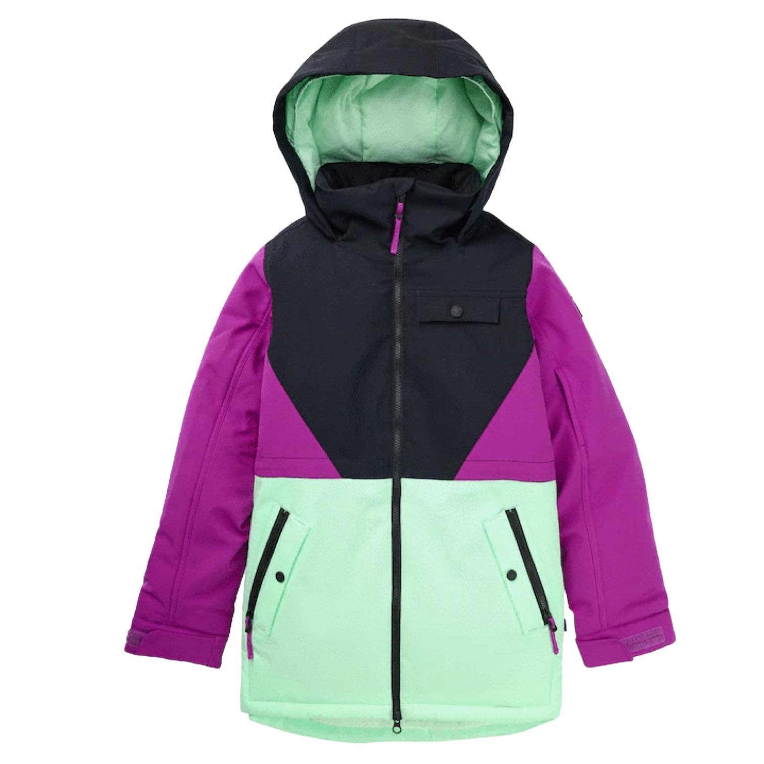 BURTON GIRLS KHIONE 2L JACKET (L, VIVID VIOLA / TRUE BLACK)