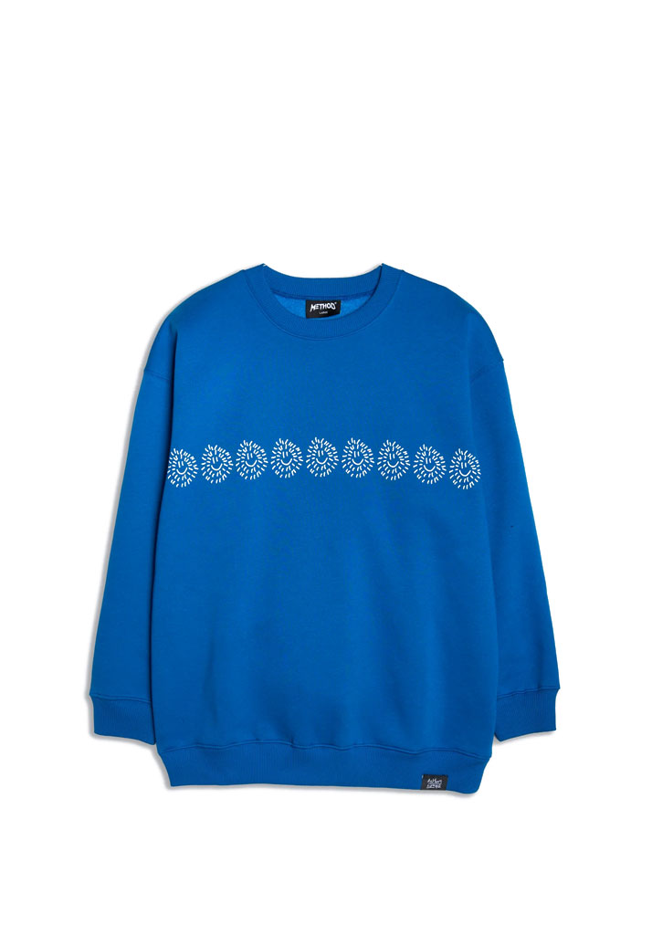 FELPA GIROCOLLO METHOD X ARTHUR LONGO CREW SWEATSHIRT BLUE S (Size S)