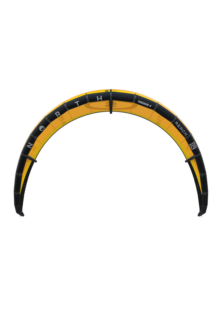 VELA KITESURF NORTH KITEBOARDING REACH KITE 2025 218 SUNSET YELLOW 12m (Size 12m)