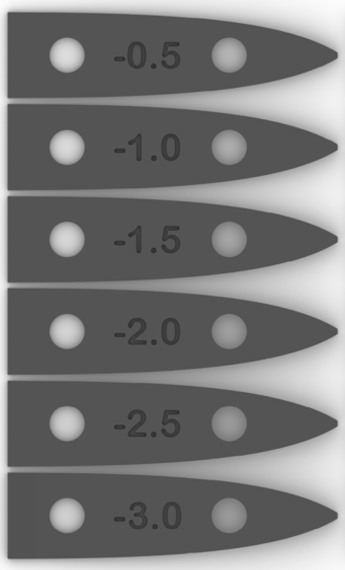KT Back Wing Negative Shim Set