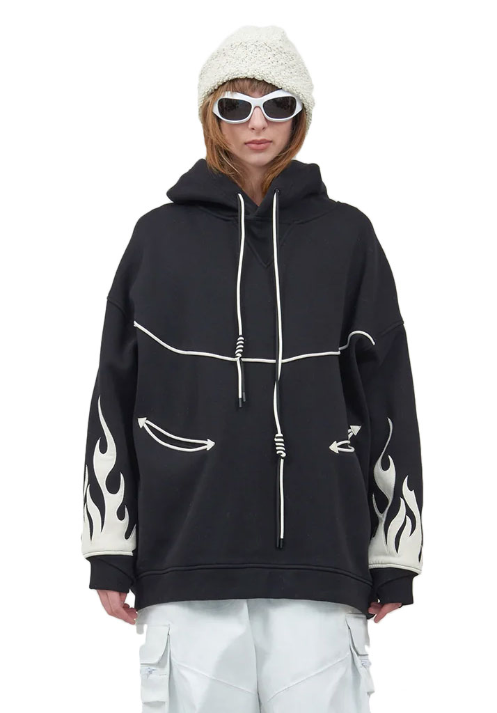 FELPA TERMICA SNOWALL HOODIE FIRE BLACK L (Size L)