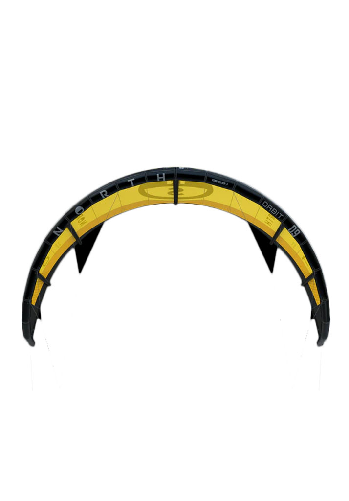 VELA KITESURF NORTH KITEBOARDING ORBIT KITE 2025 218 SUNSET YELLOW 8m (Size 8m)