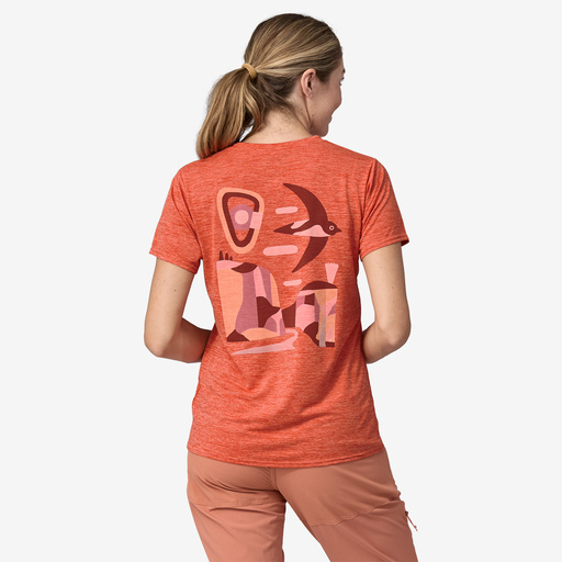 Patagonia W'S Capilene® Cool Daily Graphic Shirt - Lands (M, FEATHER GREY)