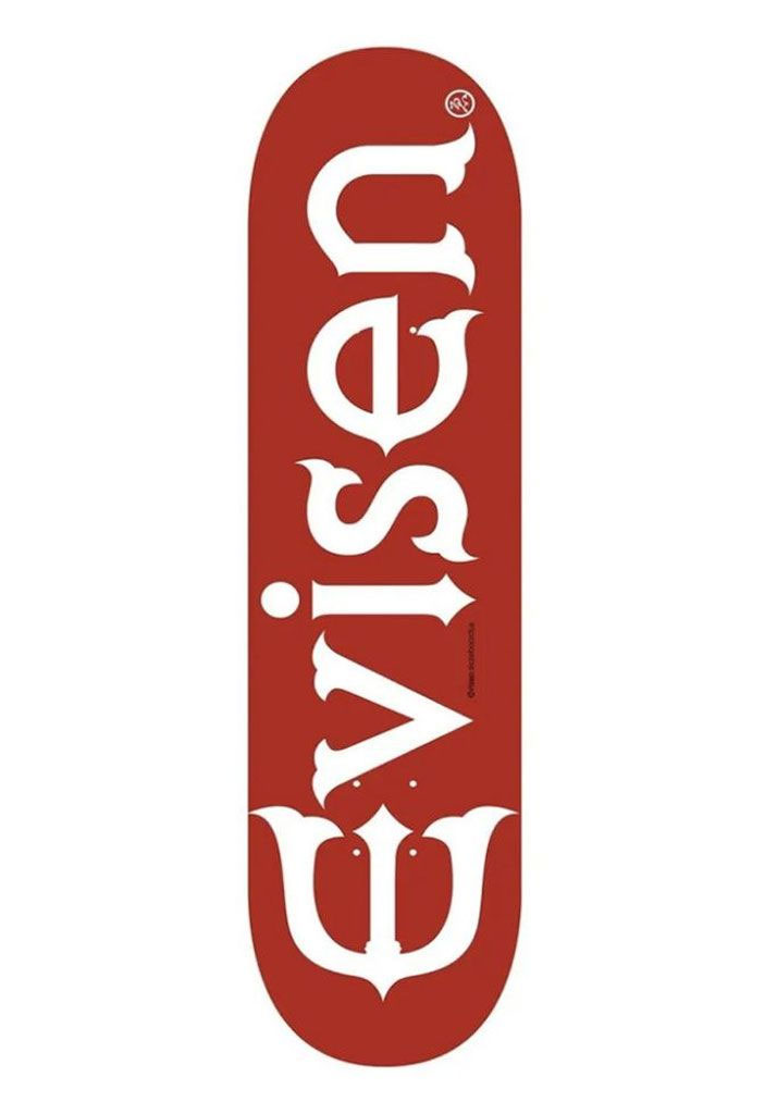 TAVOLA SKATE EVISEN SKATEBOARDS EVI-LOGO RED 8.25"