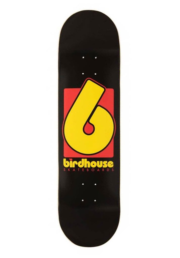TAVOLA SKATE BIRDHOUSE LOGO DECK B LOGO BLACK 8.25" + GRIP OMAGGIO U