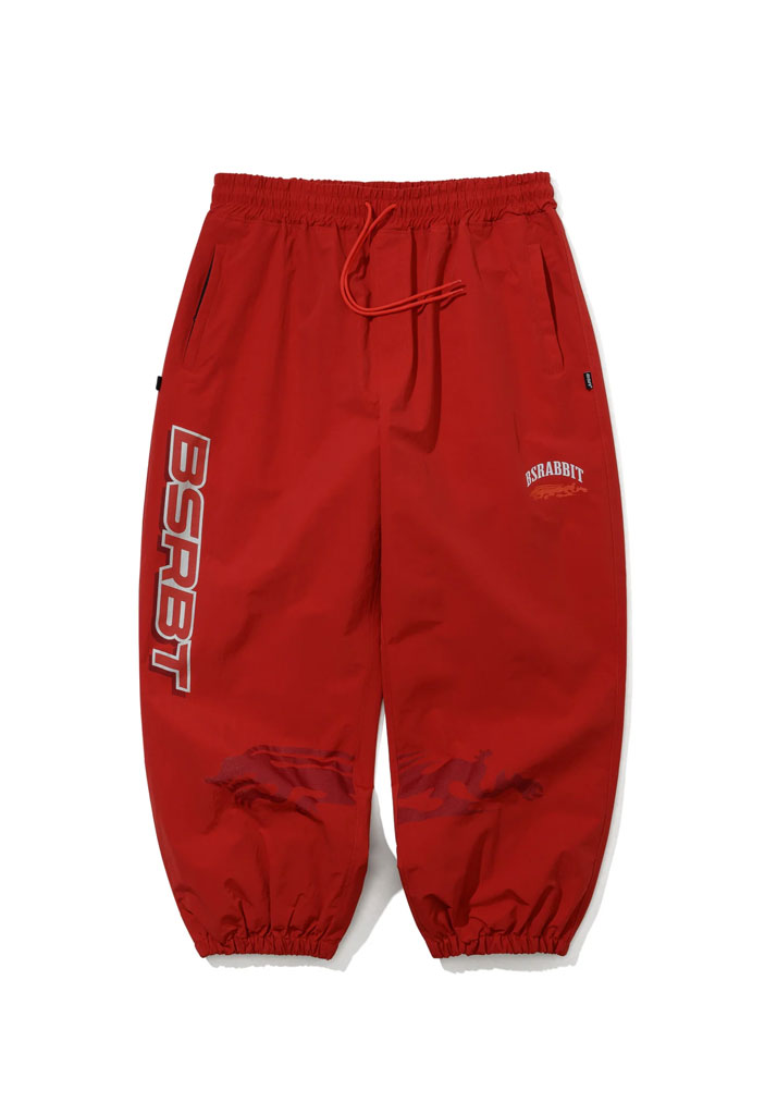 PANTALONI SNOWBOARD BSRABBIT LIGHT ACTIVE SUPER WIDE JOGGER PANTS RED S (Size S)