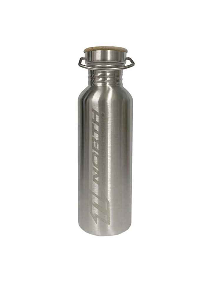 GADGET NORTH KITEBOARDING NORTH DRINK BOTTLE BAMBOO 198 SILVER U