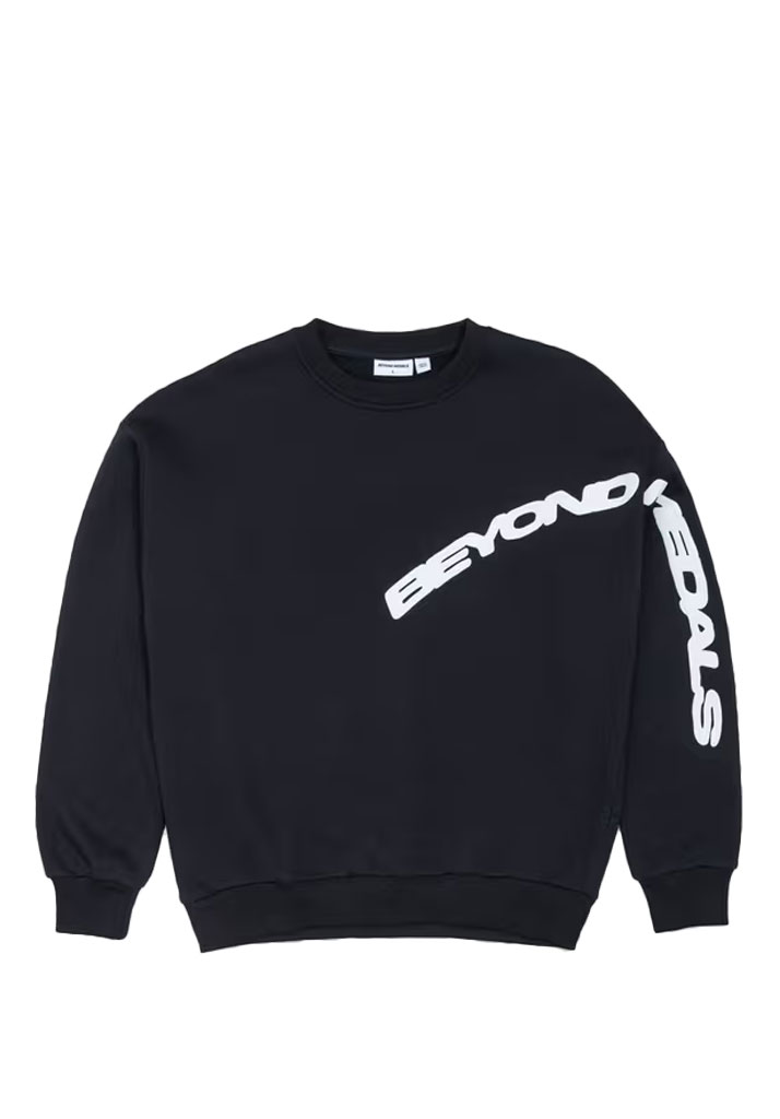 FELPA GIROCOLLO BEYOND MEDALS PUFF CREWNECK BLACK M (Size M)