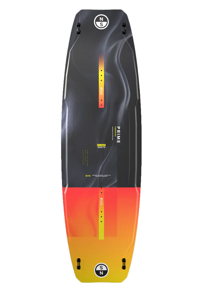 TAVOLA TWIN KITE NORTH KITEBOARDING PRIME TT BOARD 2026 954 BLACK ORANGE FLASH 138cm (Size 138cm)