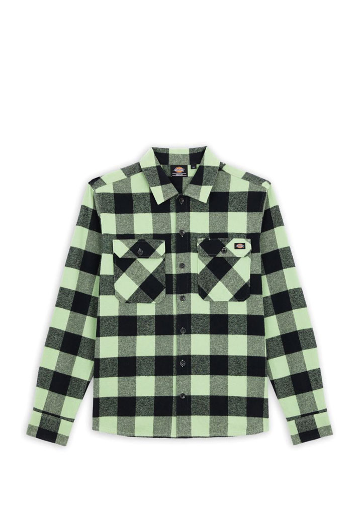 CAMICIA MANICHE LUNGHE DICKIES NEW SACRAMENTO SHIRT QUIET GREEN XL (Taglia XL)