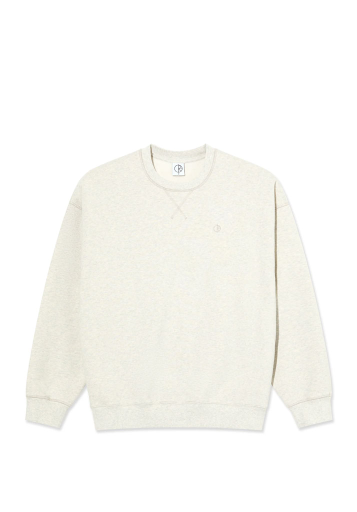 FELPA GIROCOLLO POLAR SKATE CO. FRANKIE CREWNECK IVORY GREY MELANGE M (Size M)