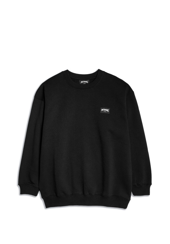 FELPA GIROCOLLO METHOD LABEL CREW SWEATSHIRT BLACK M (Size M)