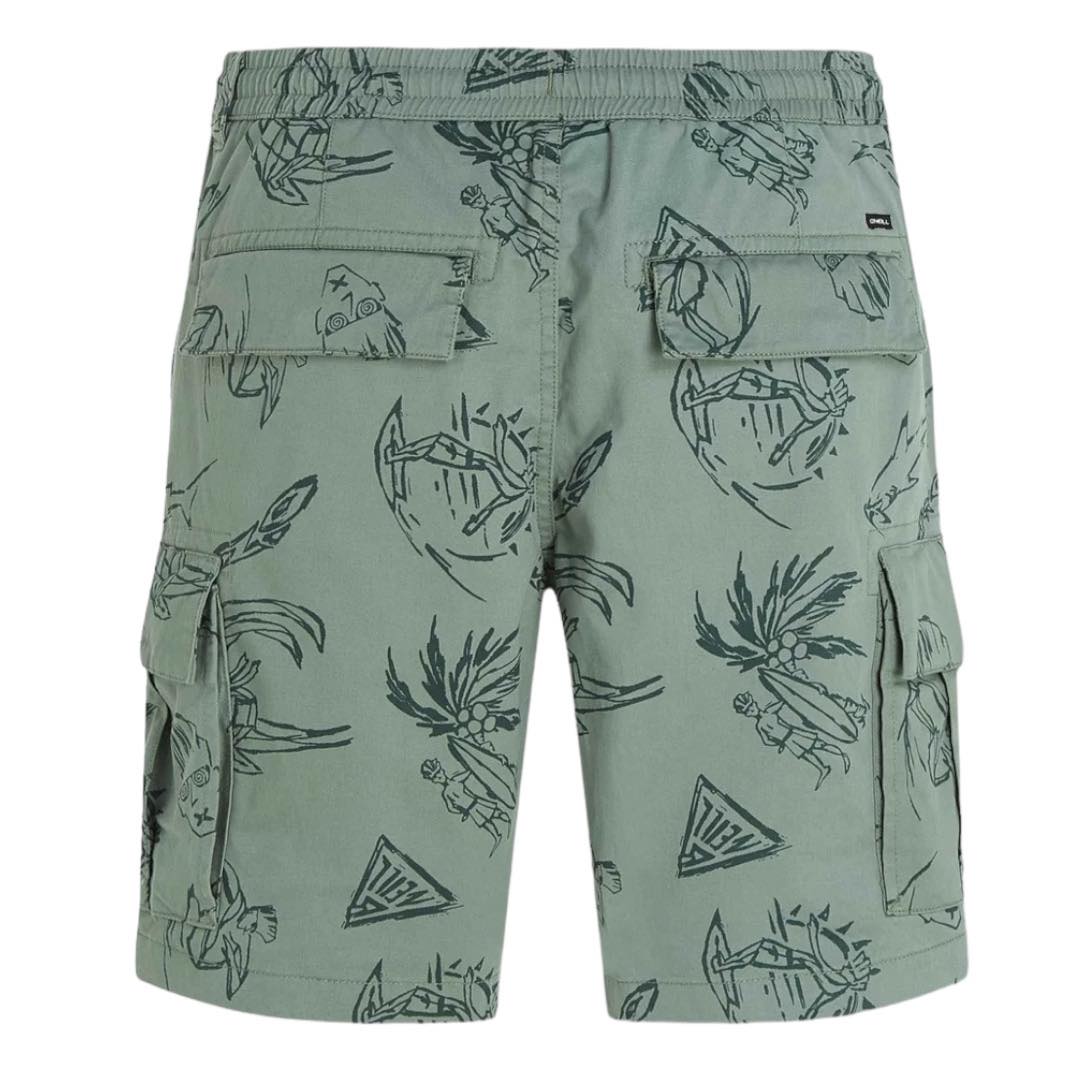 O'neill Essentials Cargo Shorts (32, GREEN VINTAGE SURFER)