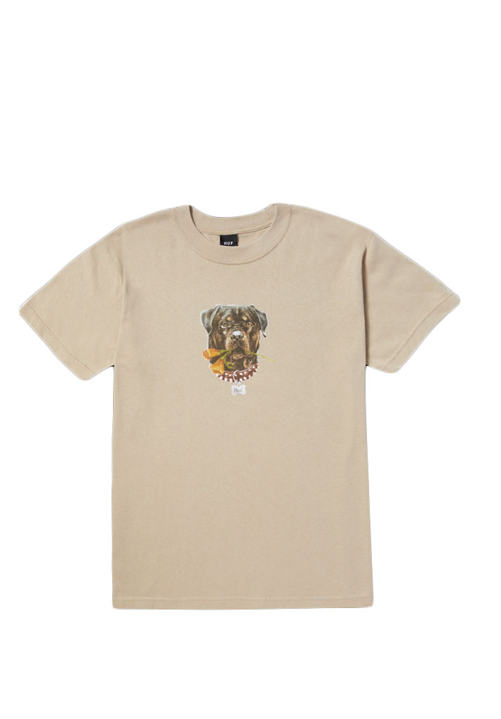 T-SHIRT MANICHE CORTE HUF BIG POPPY S/S TEE BONE S (Size S)