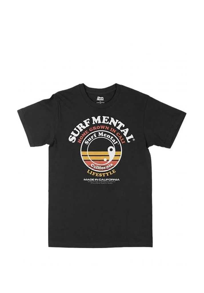 T-SHIRT MANICHE CORTE SKATE MENTAL LIFESTYLE TEE BLACK S (Size S)