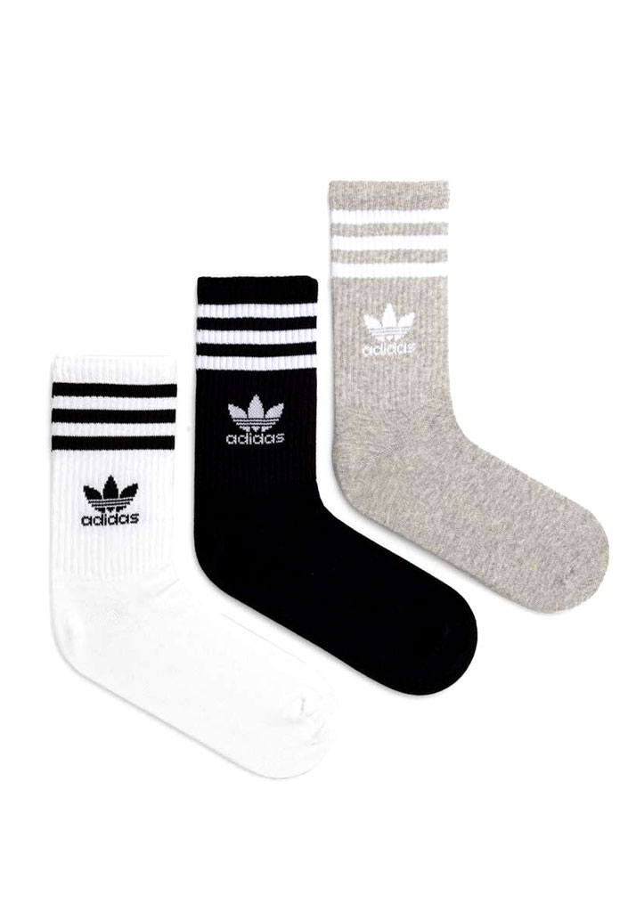 CALZE ADIDAS CREW SOCK 3 STRIPE 3PZ IL5023 L (Size L)
