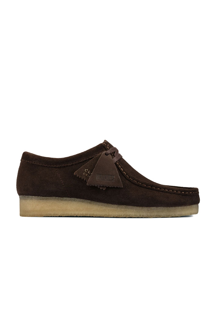 SCARPE CASUAL CLARKS WALLABEE DARK BROWN SUEDE 41 (Taglia 41)