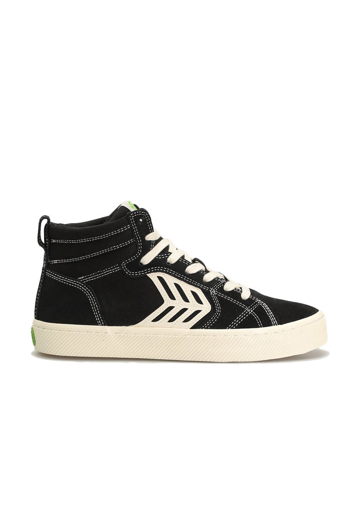 SCARPE SKATE CARIUMA CATIBA HIGH PRO SUEDE & CANVAS BLACK CONTRAST IVORY 44 (Size 44)
