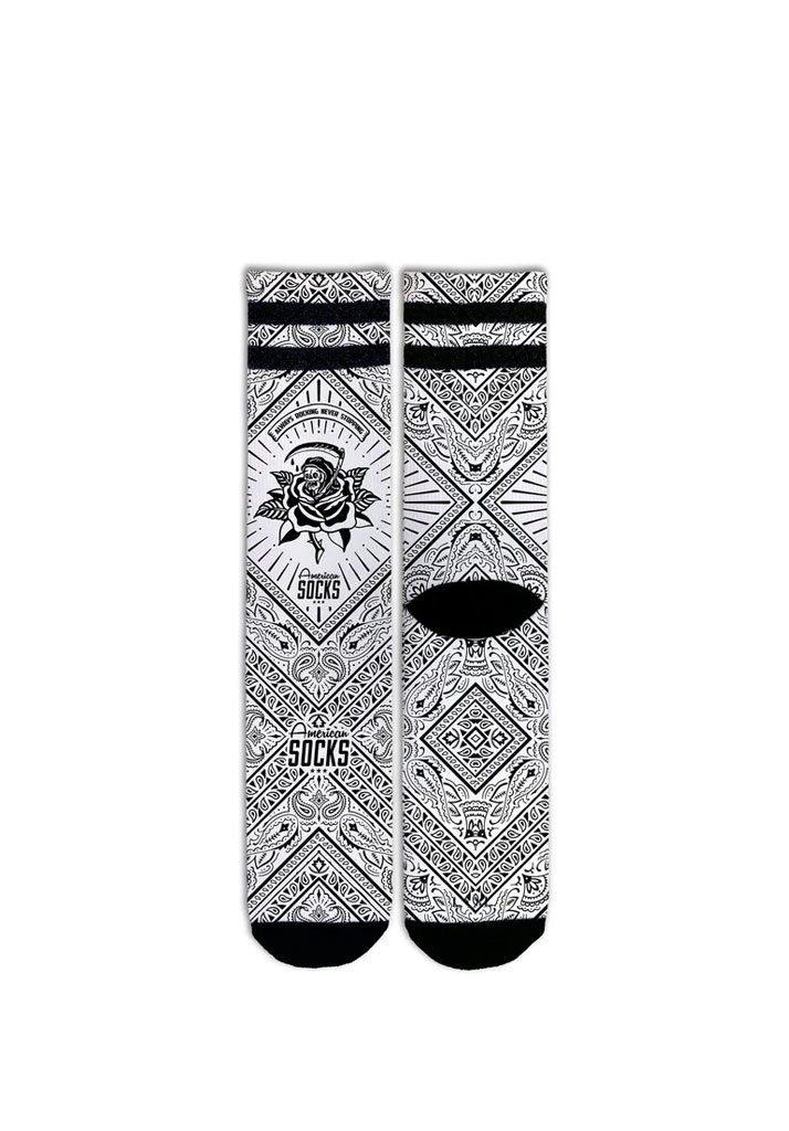 CALZE AMERICAN SOCKS SIGNATURE BANDANA WHITE L-XL (Taglia L-XL)