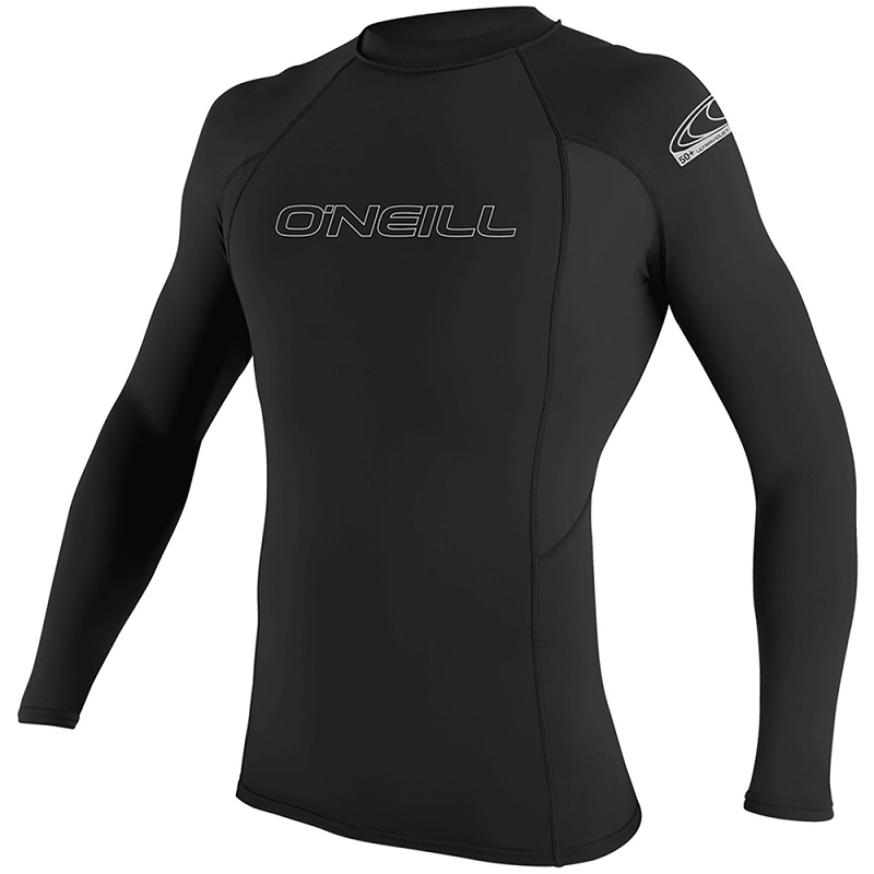 O'NEIL BASIC SKINS L/S RASH GUARD (WHITE, SMALL)