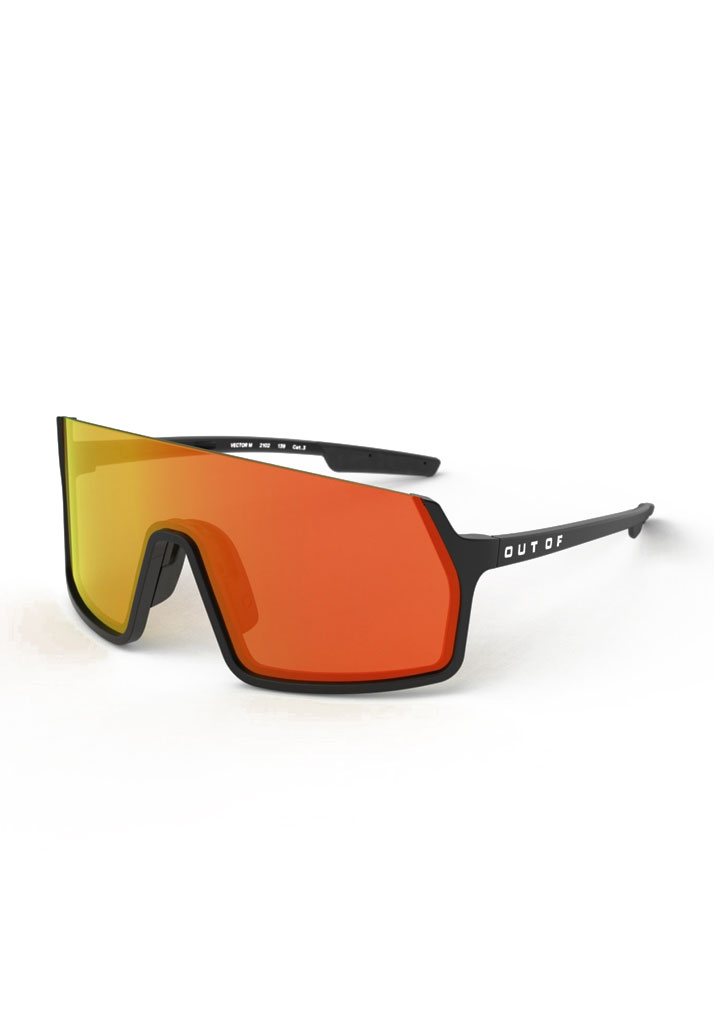 OCCHIALI OUT OF VECTOR BLACK MEDIUM RED MCI U
