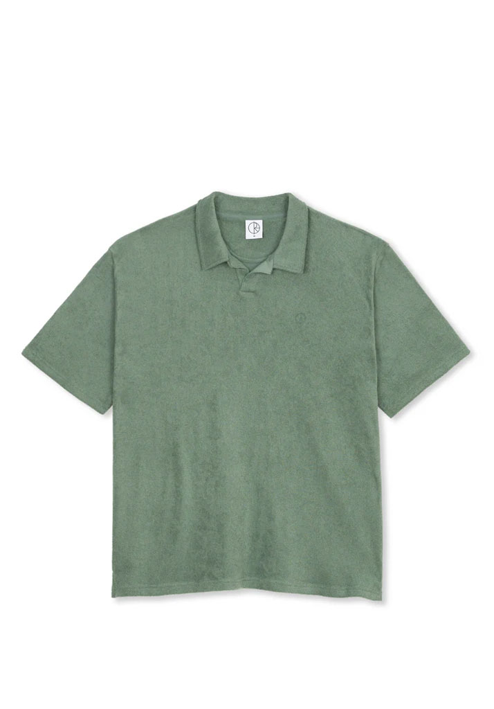 T-SHIRT MANICHE CORTE POLAR SKATE CO. SERGE POLO SHIRT JADE GREEN M (Size M)