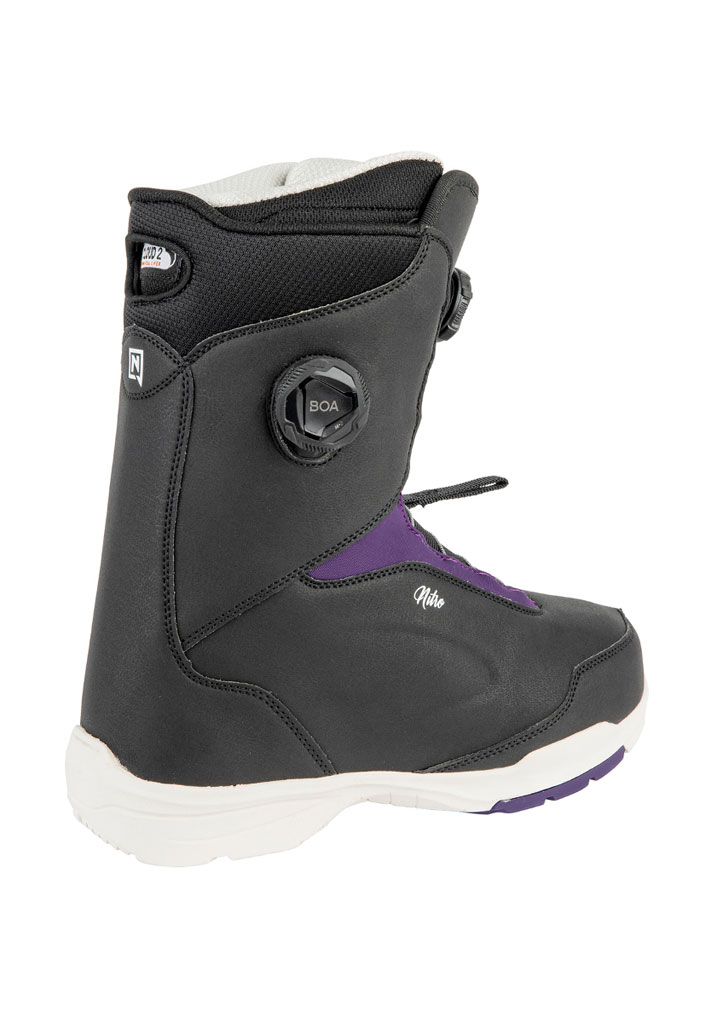 SCARPONI SNOWBOARD NITRO SCALA BOA 2024 BLACK PURPLE 37 1/3 (Size 37 1/3)