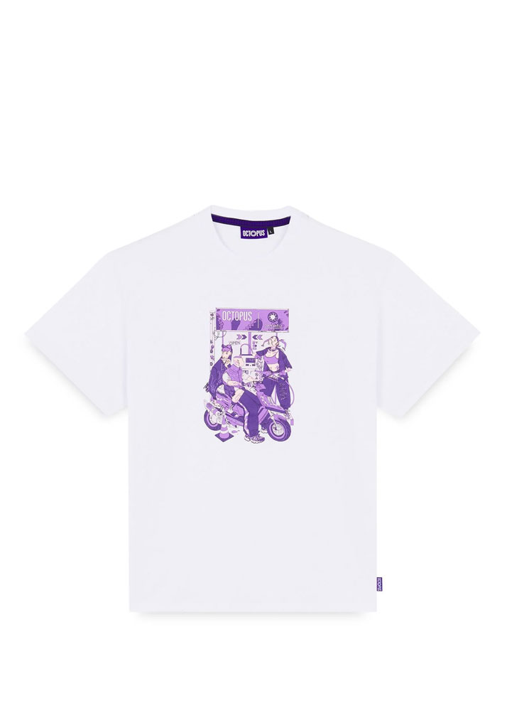 T-SHIRT MANICHE CORTE OCTOPUS GAS TEE WHITE XS (Size XS)