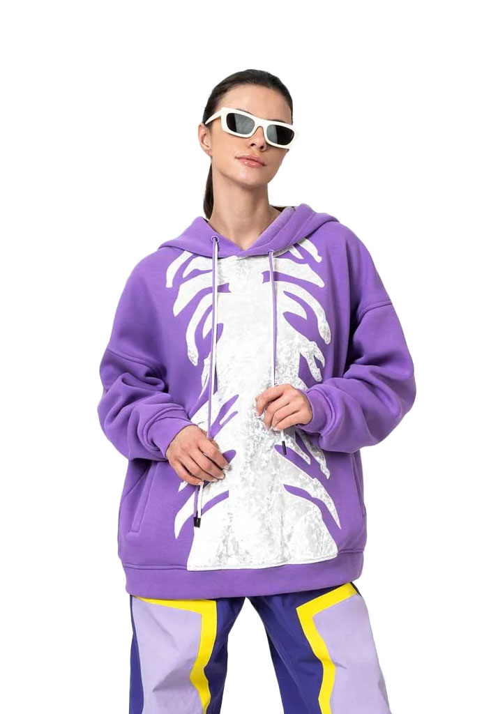 FELPA TERMICA SNOWALL HOODIE ZEBRA PURPLE S (Size S)