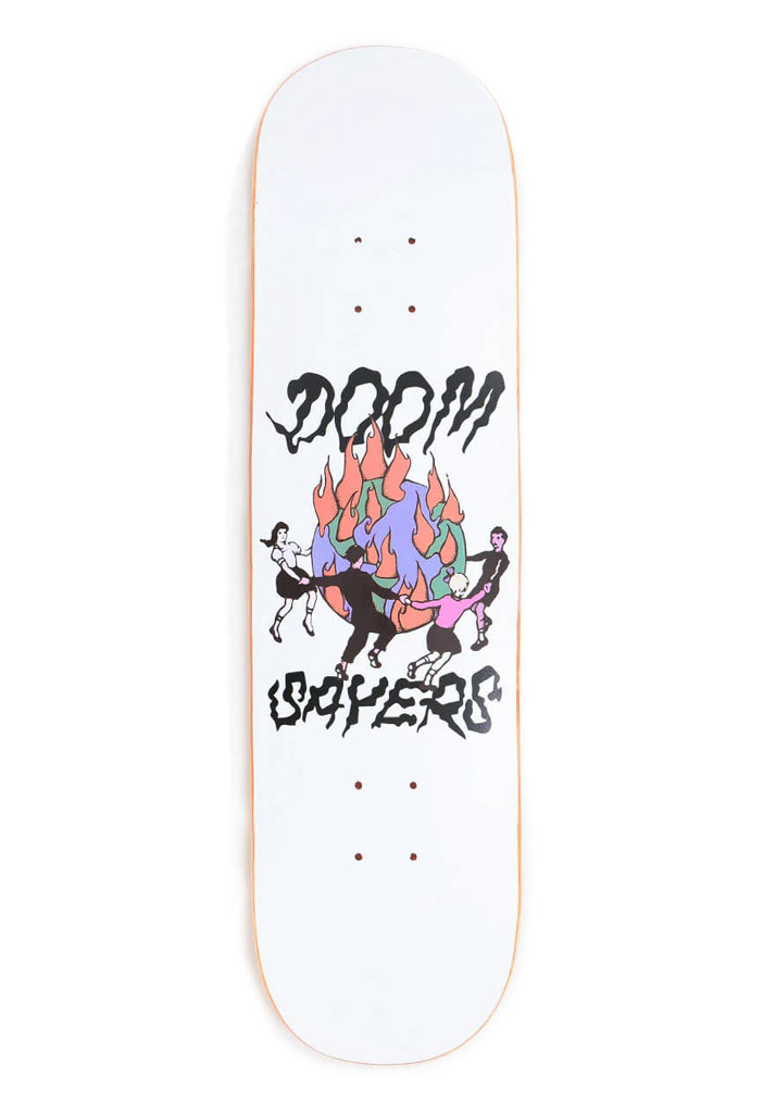 TAVOLA SKATE DOOM SAYERS WORLD ON FIRE 8.25" WHITE U