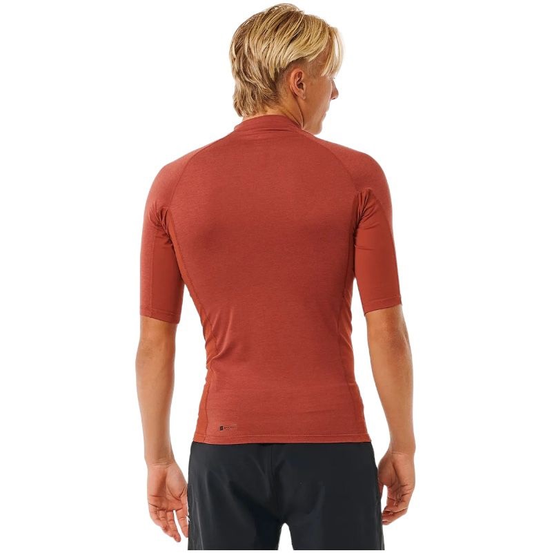 RIP CURL Maglia anti irritazioni UPF a maniche corte Dawn Patrol Perf (RED MARLE, M)