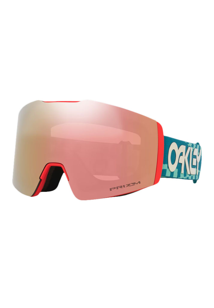MASCHERA SNOWBOARD OAKLEY FALL LINE M PACIFIC CHEX PRIZM ROSE GOLD IRIDIUM