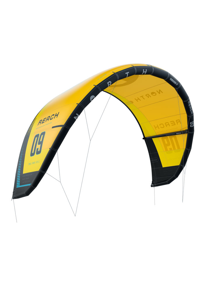 VELA KITESURF NORTH KITEBOARDING REACH KITE 2025 218 SUNSET YELLOW 12m (Size 12m)