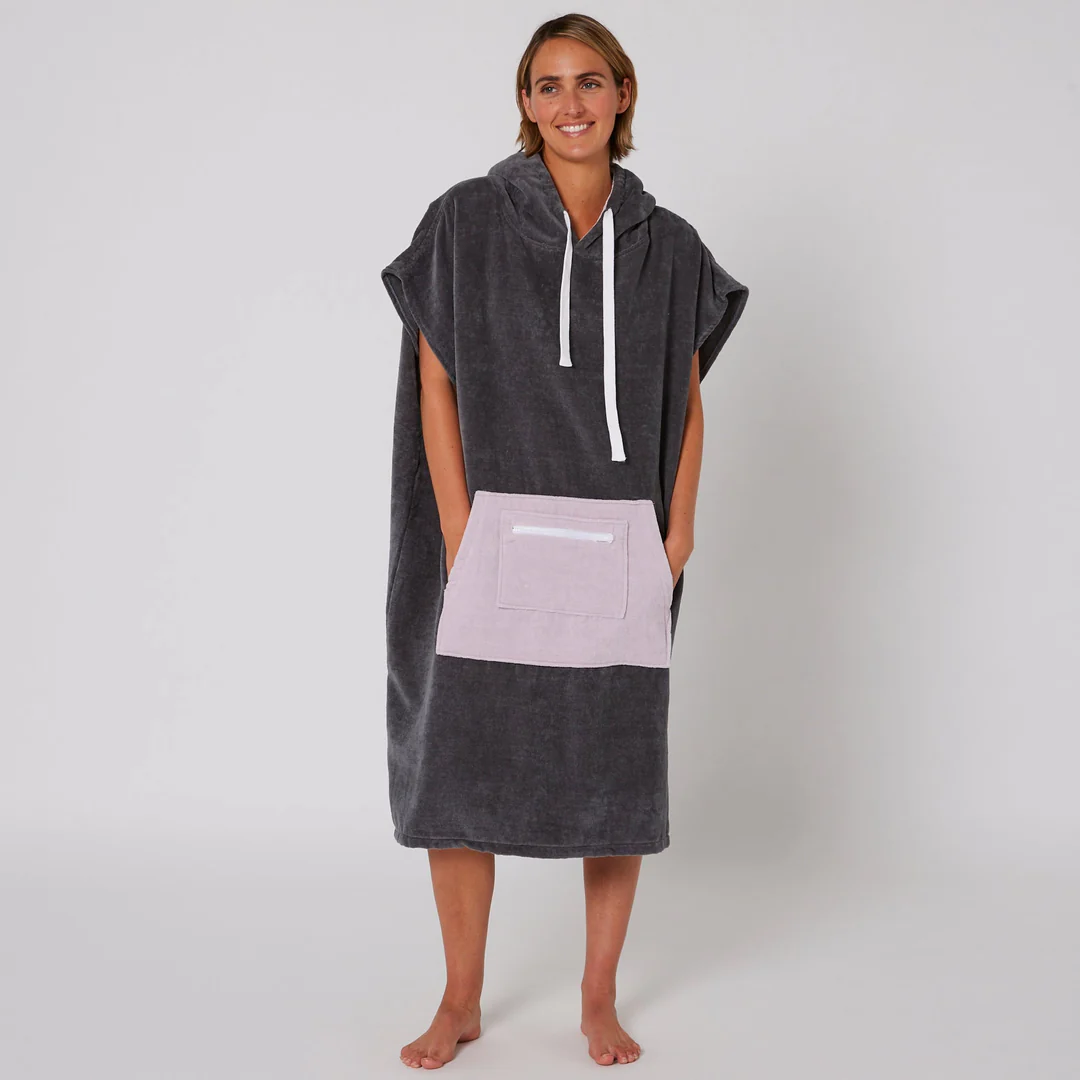 Ocean & Earth Ladies Day Dream Hooded Poncho - Color : Lavender
