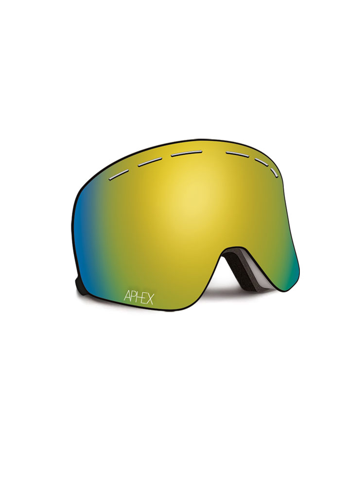 MASCHERA SNOWBOARD APHEX VIRGO MATT BLACK (SENZA STRAP) REVO GOLD U