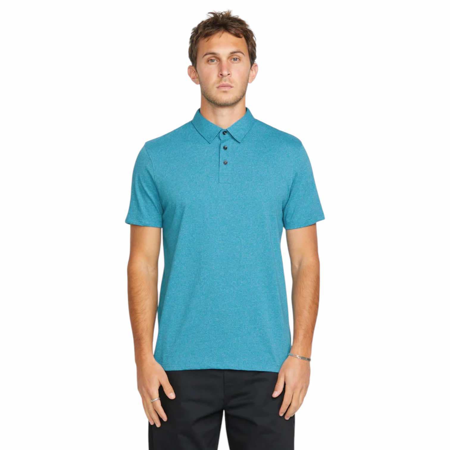 Volcom Wowzer Polo (MEDIUM, BAY BLUE)